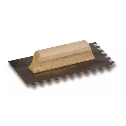 Simító acél, 250 mm x 125 mm, 10 x 10 mm fogazással