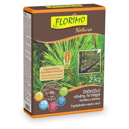 Florimo szerves trágya granulátum örökzöldekhez, cserjékhez, 2 kg