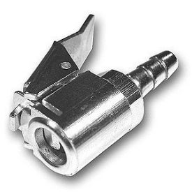 Csipeszes pumpavég, acél, 6 mm, kerékpár tömlőre