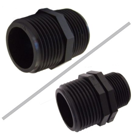 Közcsavar / szűkítő, műanyag, 1"-3/4"