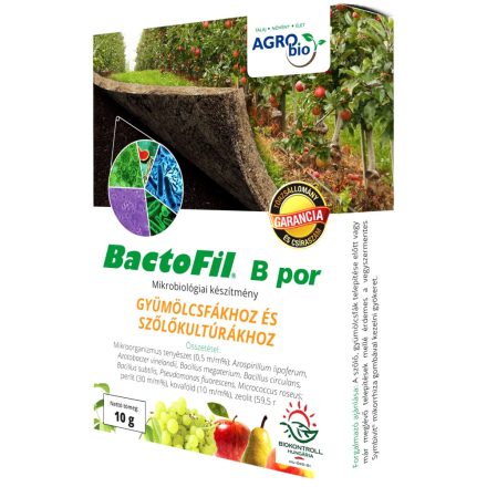 Bactofil B por gyümölcs és szőlő kezelésére