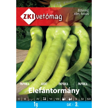 Elefántormány paprika vetőmag, 1 g