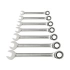 Csillagvillás kulcs készlet, racsnis, 7 db 