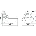Itató, öntöttvas csészés 