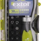 Extol Craft racsnis bit- és dugókulcs készlet, 38 db