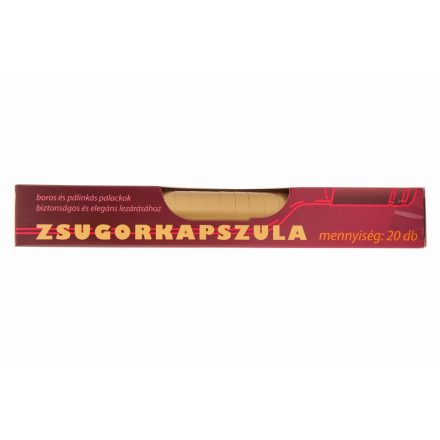 Dugó kapszula, pvc, arany, 20 db/cs
