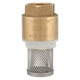 Réz lábszelep fém szűrőkosárral, 3/4"
