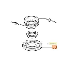 Damilfej alsó fedél, lyukas tányér, 755