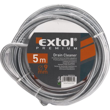 Extol lefolyócső tisztító, 9 mm x 3 m