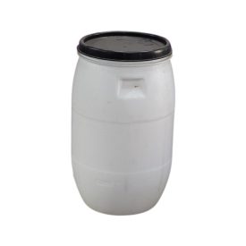Fedeles hordó, 120 liter, menetes fehér