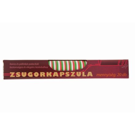 Dugó kapszula, pvc, nemzeti szinű, 20 db/cs