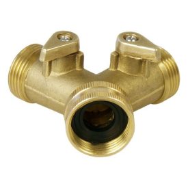 Y csatlakozó elzárható réz 3/4" 