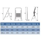 Biztonsági fellépő 3 fokos acél