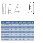 Háztartási alu létra 4 fok