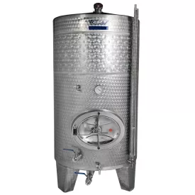   Zárt bortartály inox duplafalú 1100L 4 csappal 2 tisztító nyílással Zottel