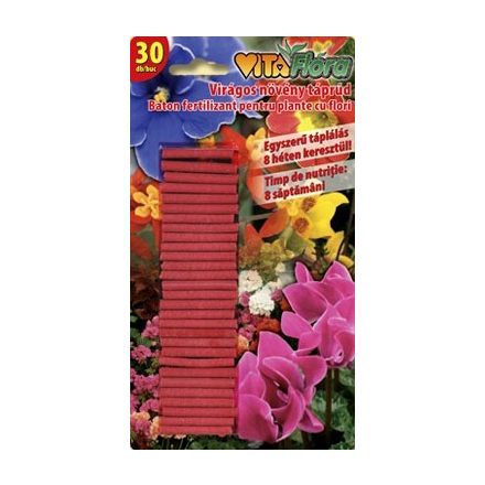 Vitaflora virágos növény táprúd, 30db-os