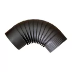 Füstcső könyök fekete fi 120 mm