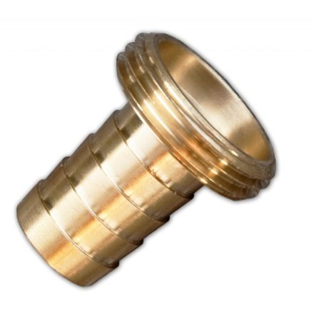 Tömlővég, réz, KM, 1"-3/4"