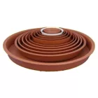 Műanyag cserépalátét, 12 cm, vörös