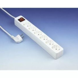 Hálózati elosztó, kapcsolós, 6 utas