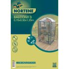 Balcony 3 - Melegház erkélyre, 1,25 x 0,5 x 0,7 m, zöld/színtelen