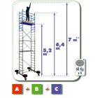HELIO "C" állvány kiegészítő 7m-re