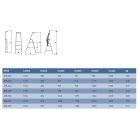 Munkalétra erősített 7 fokos alu (150 kg)