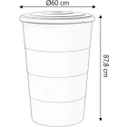 Esővízgyűjtő tartály csappal 160L SMOOTH antracit