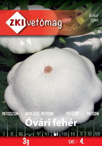 Óvári fehér patisszon vetőmag