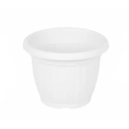 Dísz cserép, 26 cm, fehér