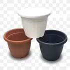 Dísz cserép, 26 cm, fehér