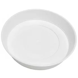 Műanyag cserépalátét, 27 cm, fehér