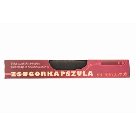Dugó kapszula, pvc, fekete, 20 db/cs