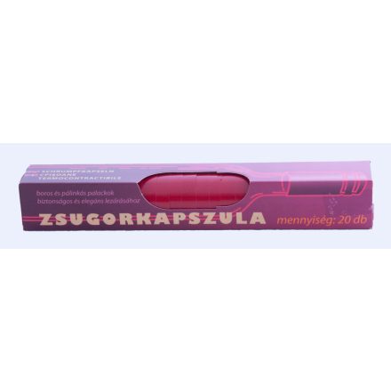 Dugó kapszula, pvc, bordó, 20 db/cs