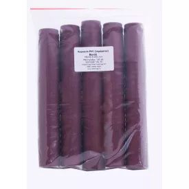 Dugó kapszula, pvc, bordó, 100 db/cs