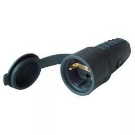 Hálózati alj csapfedeles gumi, védőérintkezős