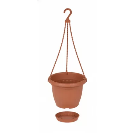 Akasztós kaspó, 23 cm, vörös (terra)