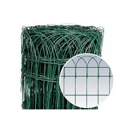 Bordure díszkerítés, műanyaggal bevont, zöld, 65 cm
