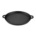 Öntöttvas grill lap, kerek, 33 cm