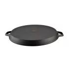 Öntöttvas grill lap, kerek, 33 cm