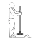 Truper döngölő, 4,5 kg, 122 cm fém nyéllel