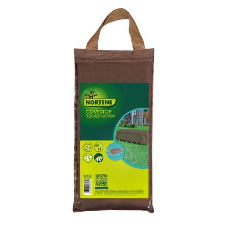 Covertop mérsékelten vízálló bútortakaró szövet, asztal + 8 szék, 325 x 205 x 90 cm, drapp