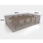 Covertop mérsékelten vízálló bútortakaró szövet, asztal + 8 szék