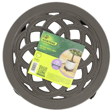Flora Roll Fonte alu virágalátét fékekkel, 30 cm
