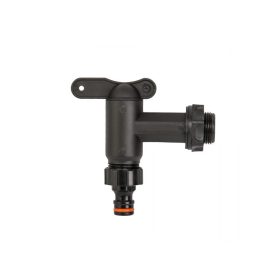 PP kerti csap, 3/4", fekete