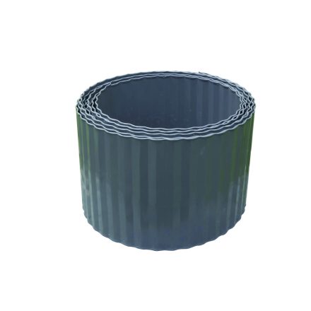 Steely Bordura galvanizált acél ágyásszegély, 14 cm x 6 m, antracit