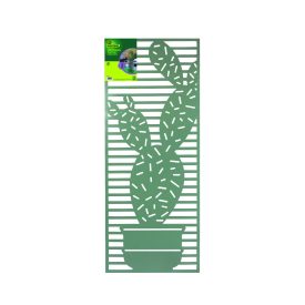   Deco Panel Cactus fém panel dekoratív kaktusz mintázattal, 0,6 m x 1,5 m, kék