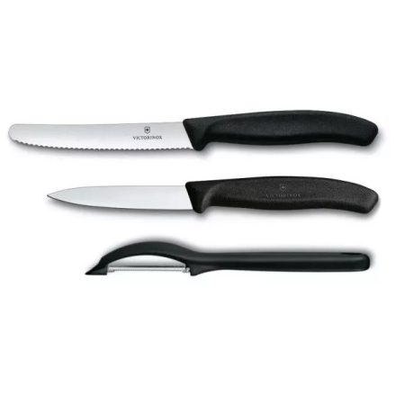 Victorinox Swiss Classic hámozó készlet, 3 részes, fekete