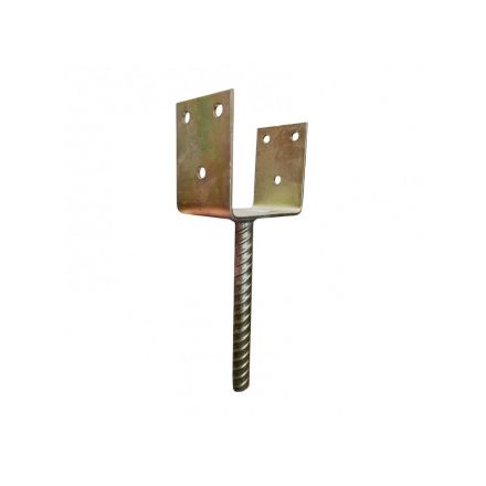 Betonozható oszloptartó, 120 mm/4 mm vastag/20 mm szár 