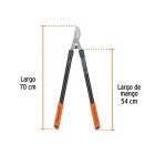 Truper ágvágó gumi ütközővel, fa nyéllel, 70 cm 